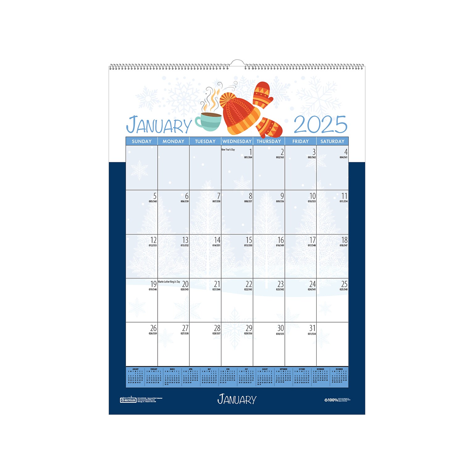 2025 House of Doolittle Seasonal Holiday Depictions 12 x 12 Monthly Wall Calendar (338-25)