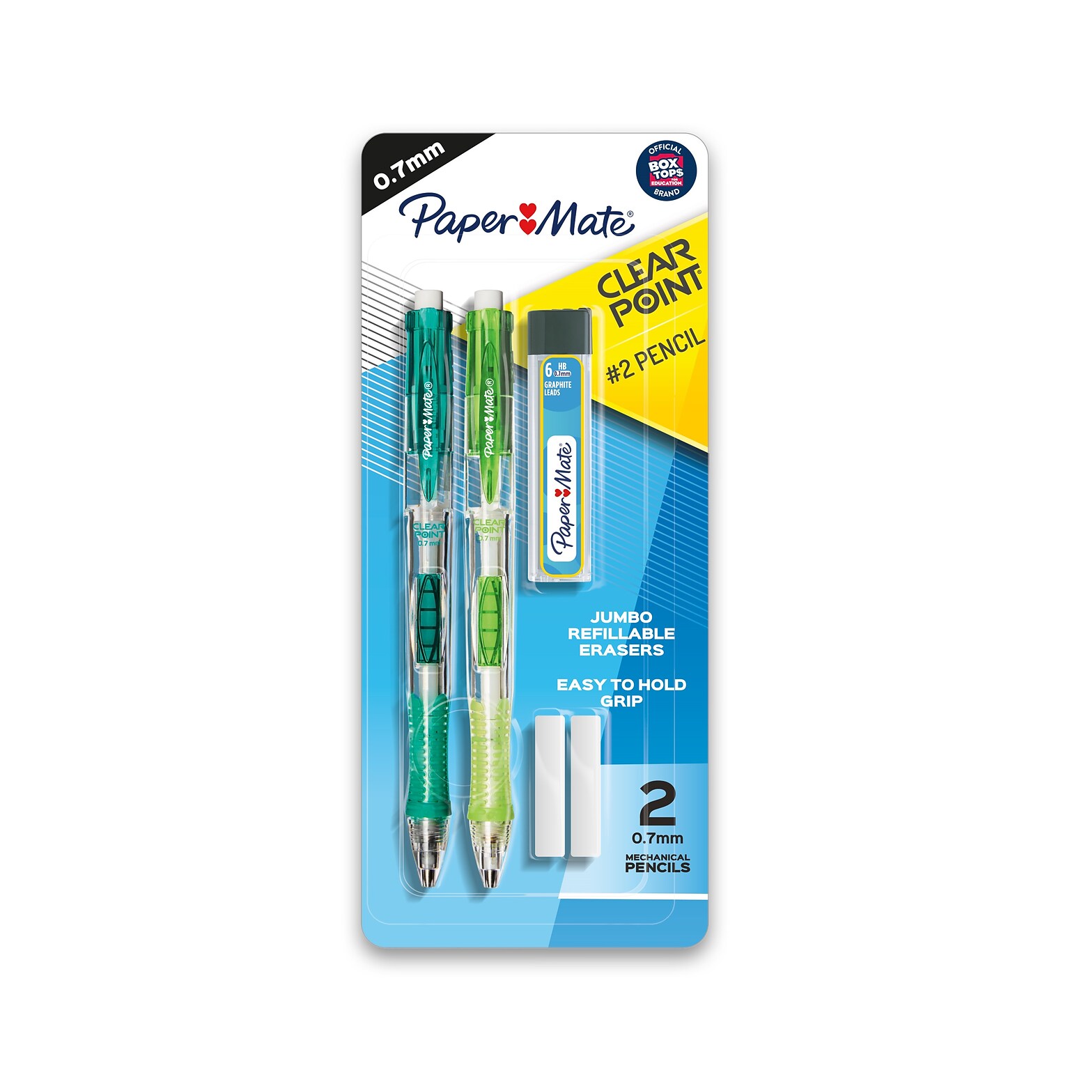 Paper Mate Clearpoint Mechanical Pencil, 0.7mm, #2 Medium Lead, 2/Pack (56047)