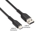 NXT Technologies™ 4 Ft. Braided USB-C to USB-A Cable, Black (NX60473)