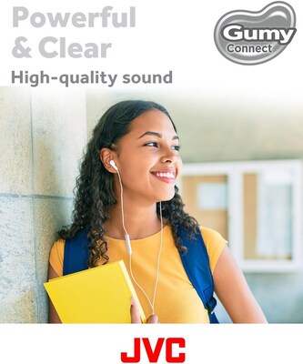 JVC Gumy Connect Earbuds, White (HAFR9UCW)