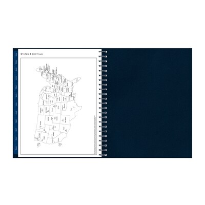 2026 Blue Sky Passages 8.5" x 11" Calendar Year Weekly & Monthly Planner, Faux Leather Cover, Navy (148658-26)