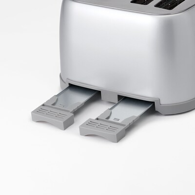 Betty Crocker 4-Slice Pop-Up Toaster, Silver (BC-4624S)