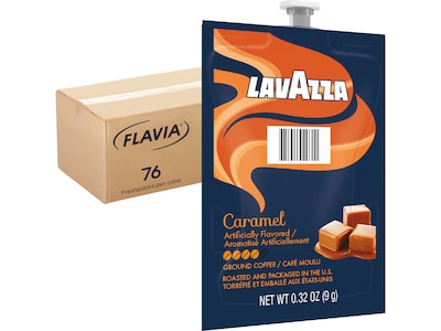 Lavazza Caramel Coffee Flavia Freshpacks, Medium Dark Roast, 76/Carton (48750)