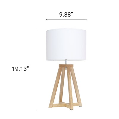 Creekwood Home 19" LED Table Lamp, Natural/White (CWT-1001-NH)