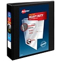 Avery Heavy Duty 2 3-Ring View Binders, Slant Ring, Black (5500)