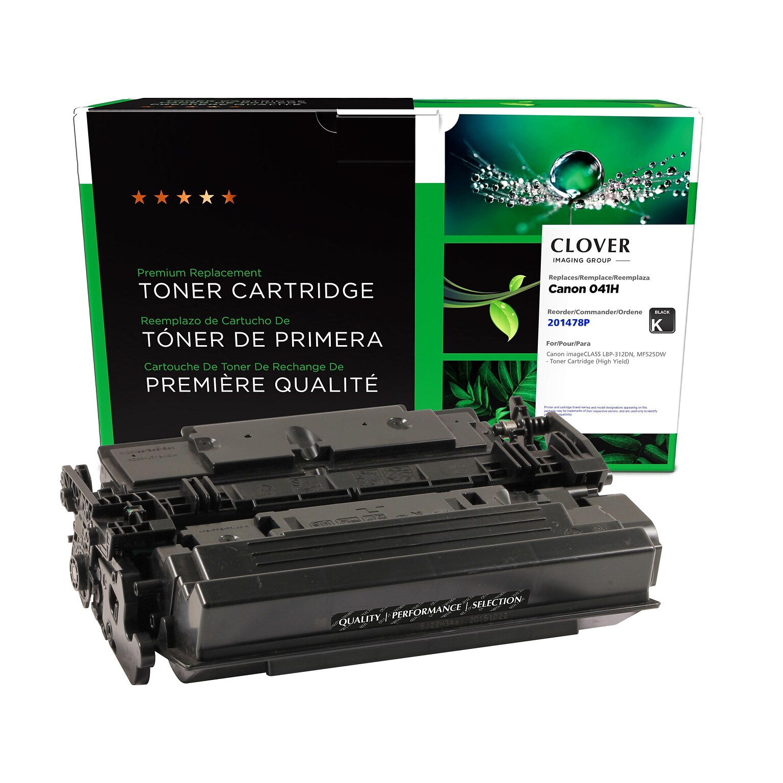 Clover Remanufactured Black High Yield Toner Cartridge Replacement for Canon 041H (0453C001)
