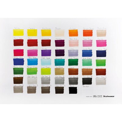 Winsor & Newton Promarker Brush Alcohol Based Marker, Essential Collection, 48/Pack (WNX0290080)