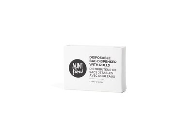 Aunt Flow Sanitary Disposal Bag Dispenser, Partition Mounted, White, Acrylic, 2/Pack (DISP-DISBAG-2)