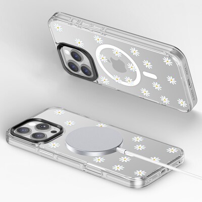 SaharaCase Inspire MagSafe Phone Case for iPhone 16 Pro Max, Shock Absorbing, Floral (CP00697)
