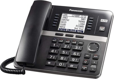 Panasonic KX-TGWA40 Corded Speakerphone Office Phone Extension Accessory, Black (KX-TGWA40B)