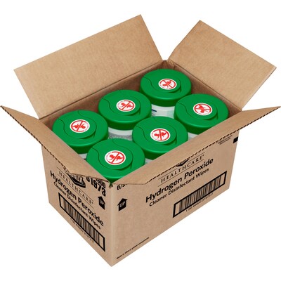 Clorox Healthcare Disinfecting Wipes, 95 Wipes/Canister, 6/Carton (30824)