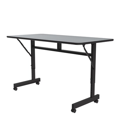 Correll Econoline Flip Top Nesting Table, 24x48, Gray Granite (FTM2448TF-15)