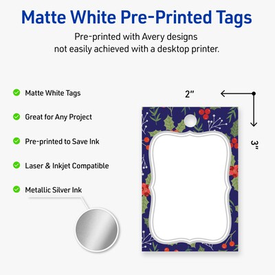 Avery  3 Blank Price & Merchandise Tags, White, 80/Carton (S00-FHY-PRMWT10)