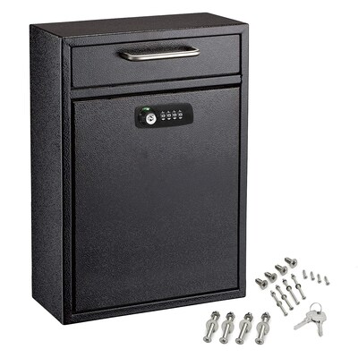 AdirOffice Indoor/Outdoor Interoffice Mailbox, Black (631-04-BLK-KC)