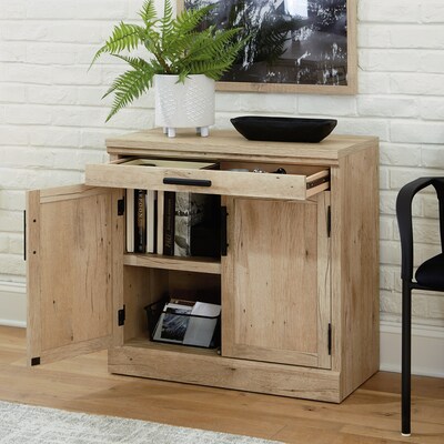 Sauder Mason Peak 30H Storage Cabinet with 2 Shelves, Prime Oak (427835)