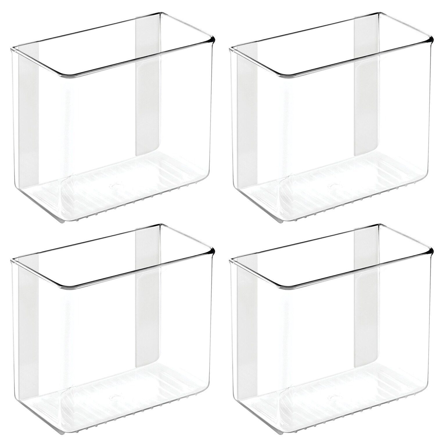 iDESIGN Adhesive Organizers, Clear, 4/Set (27817M4)