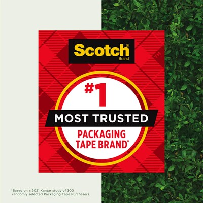 Scotch Box Lock Paper Packaging Tape, 1.88" x 25 yds., Brown, 8/Carton (7850-23-8GC)