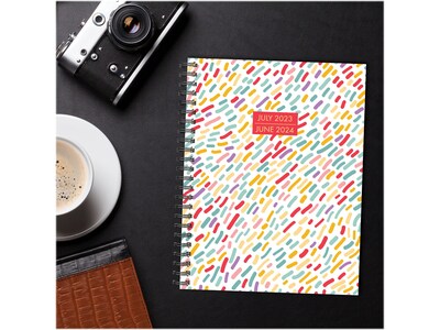2023-2024 Willow Creek Dainty Dotted 8.5" x 11" Academic Weekly & Monthly Planner, Paperboard Cover, Multicolor (37621)