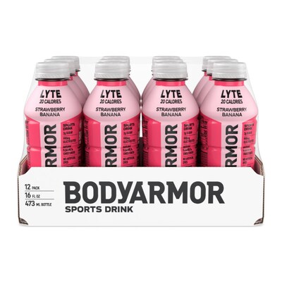 BodyArmor LYTE Strawberry Banana Sports Drink, 16 oz., 12/Pack (411896)