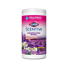 Clorox Scentiva Disinfecting Wipes, Tuscan Lavender & Jasmine Scent, 75 Wipes/Pack (60040CT)