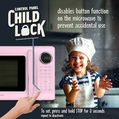 Nostalgia Retro 0.7 cu. ft. Countertop Microwave, Pink (NRMOPMSW7PK6A)