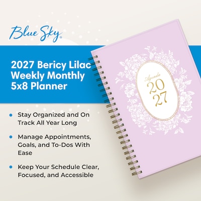 2027 Blue Sky 5" x 8" Weekly & Monthly Planner, Lilac (164287)