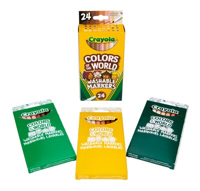 Crayola Washable Broad Line Markers with Colors of the World, 64 Ct, Back  to School Supplies, Child - Yahoo Shopping