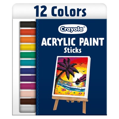 Crayola Acrylic Paint Doodle Sticks, Assorted Colors, 12/Pack, 2/Bundle (BIN546213-2)