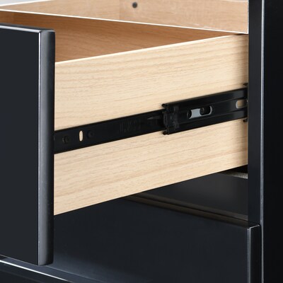 Finch Belmont 2 Drawer Nightstand, Black (FUTB10143B)