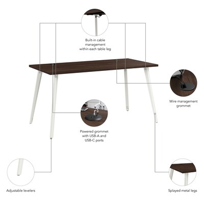 Bush Business Furniture Vista 60"W Computer Desk, Black Walnut (VSD160BW)
