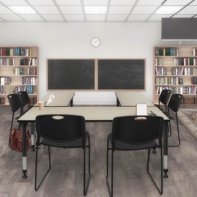 Regency Height Adjustable Kee 60 x 30 Classroom Table, Maple (MT6030PLAPBK)