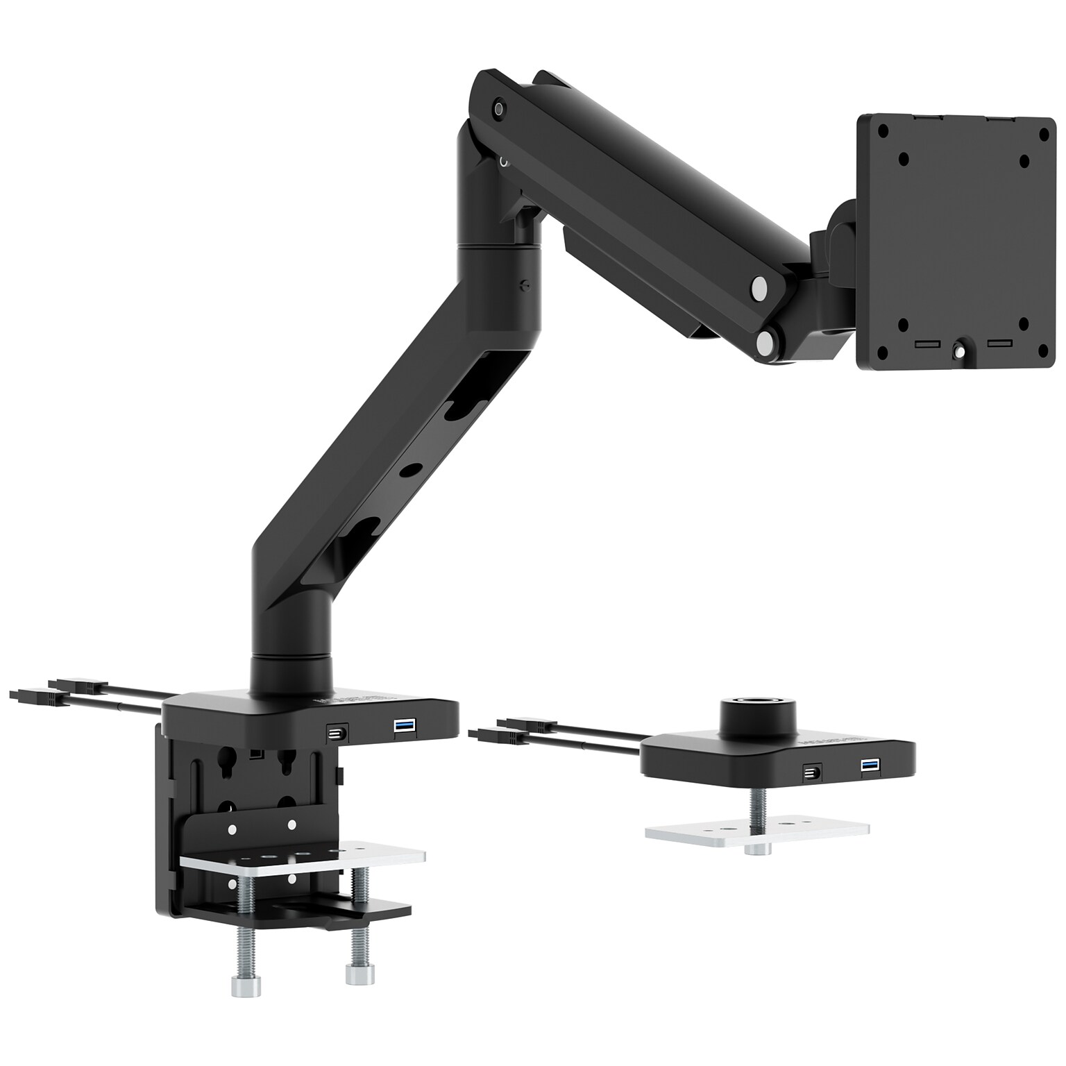 Mount-It! ProFlex Adjustable Heavy-Duty Single Monitor Mount with Gas Spring Arm, Fits 17– 49 Ultrawide Monitors, Matte Black
