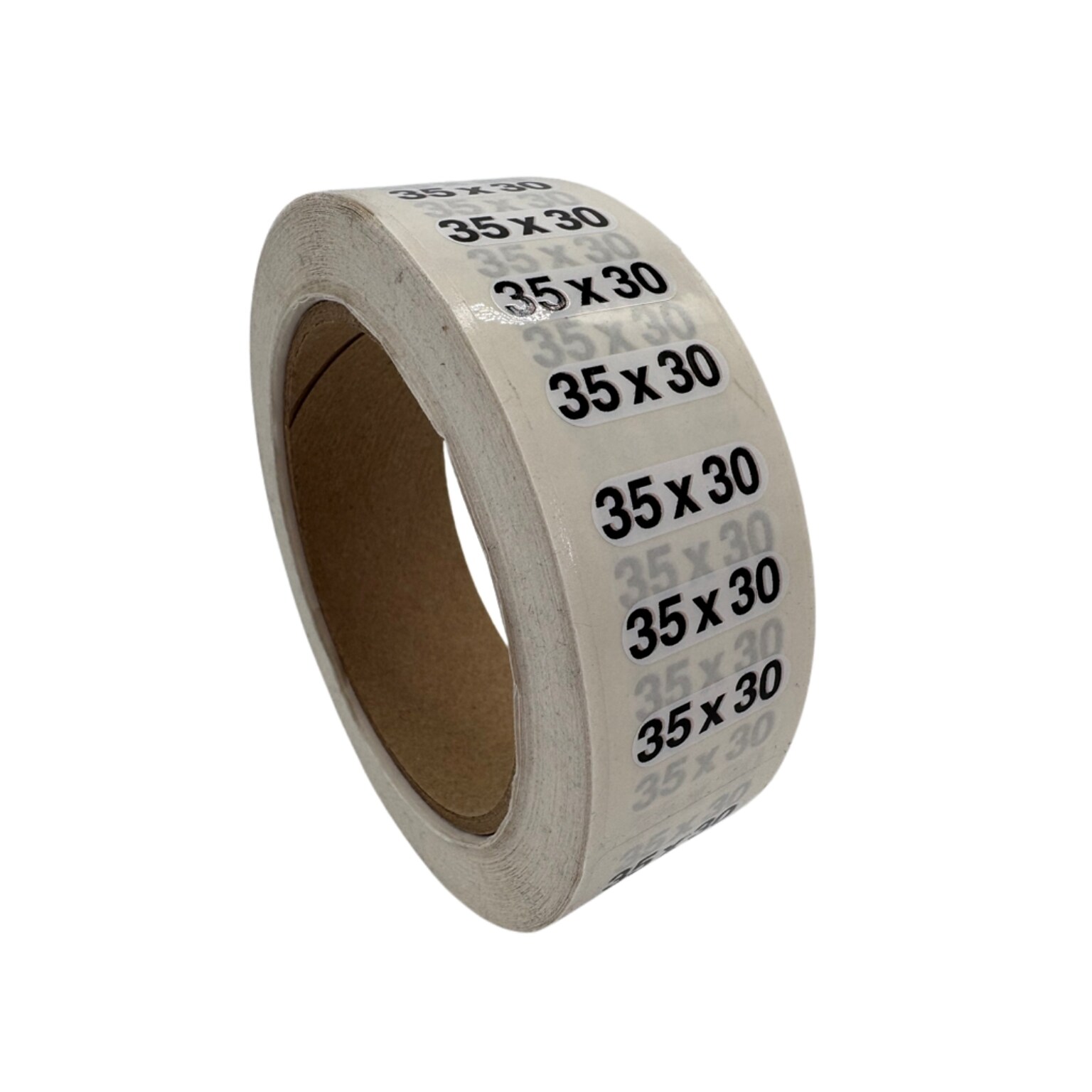Nahanco 35 x 30 Plastic Size Marker, Clear/Black/White, 250/Roll (DSM-290)