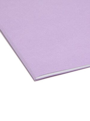 Smead File Folders, 1/3-Cut Tab, Letter Size, Lavender, 100/Box (12443)