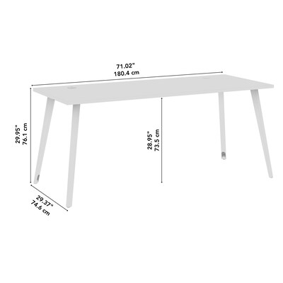 Bush Business Furniture Vista 72"W Computer Desk, Natural Elm (VSD172NE)