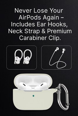 SaharaCase Venture Series Silicone Case Kit for AirPods Pro 3, Anti-Shock Material, Lime Stone (HP00213)