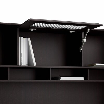 Bush Furniture Cabot 60"W Desktop Hutch, Espresso Oak (WC31831)