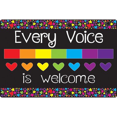 Ashley Smart Poly Computer Mouse Pad, 8 x 10, Every Voice is Welcome Here, 6/Pack (ASH12500-6)