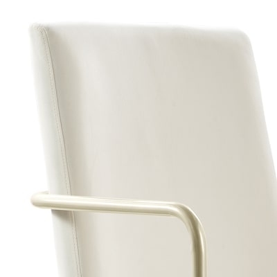 Elle Decor Giselle Fabric Computer and Desk Chair, Cream/Gold (CHR10058D)