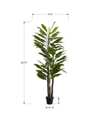 Monarch Specialties Inc. 83" Artificial Dracaena Tree in Pot (I 9595)