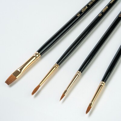 Silver Brush Renaissance Small Brushes, 4/Pack (SLVRN7172)