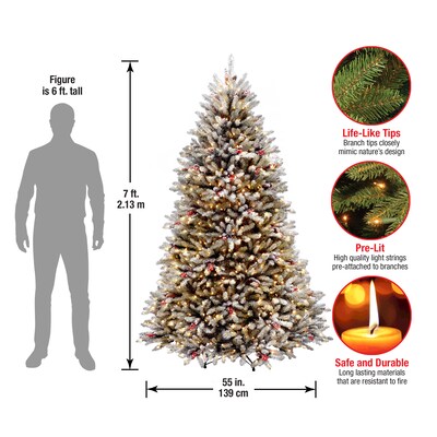 National Tree Company Snowy Dunhill® Fir Artificial Christmas Trees DUF-300-70