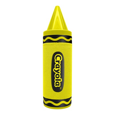 Crayola Wireless Bluetooth Portable Crayon Speaker with FM Radio, Yellow (CBT450Y)