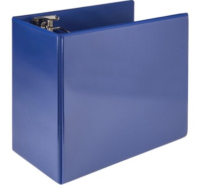 Samsill Nonstick 6" D-Ring View Binder, Dark Blue, 6/Carton (SAM16422)