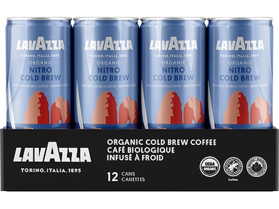 Lavazza Nitro Fruity Cold Brew Coffee, Medium Roast, 7 fl. oz., 12/Carton (2132)