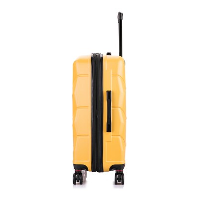 DUKAP Zonix 26" Hardside Suitcase, 4-Wheeled Spinner, TSA Checkpoint Friendly, Mustard (DKZON00M-MUS)
