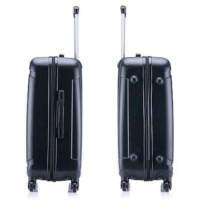 InUSA Pilot 24" Hardside Suitcase, 4-Wheeled Spinner, Black (IUPIL00M-COA)