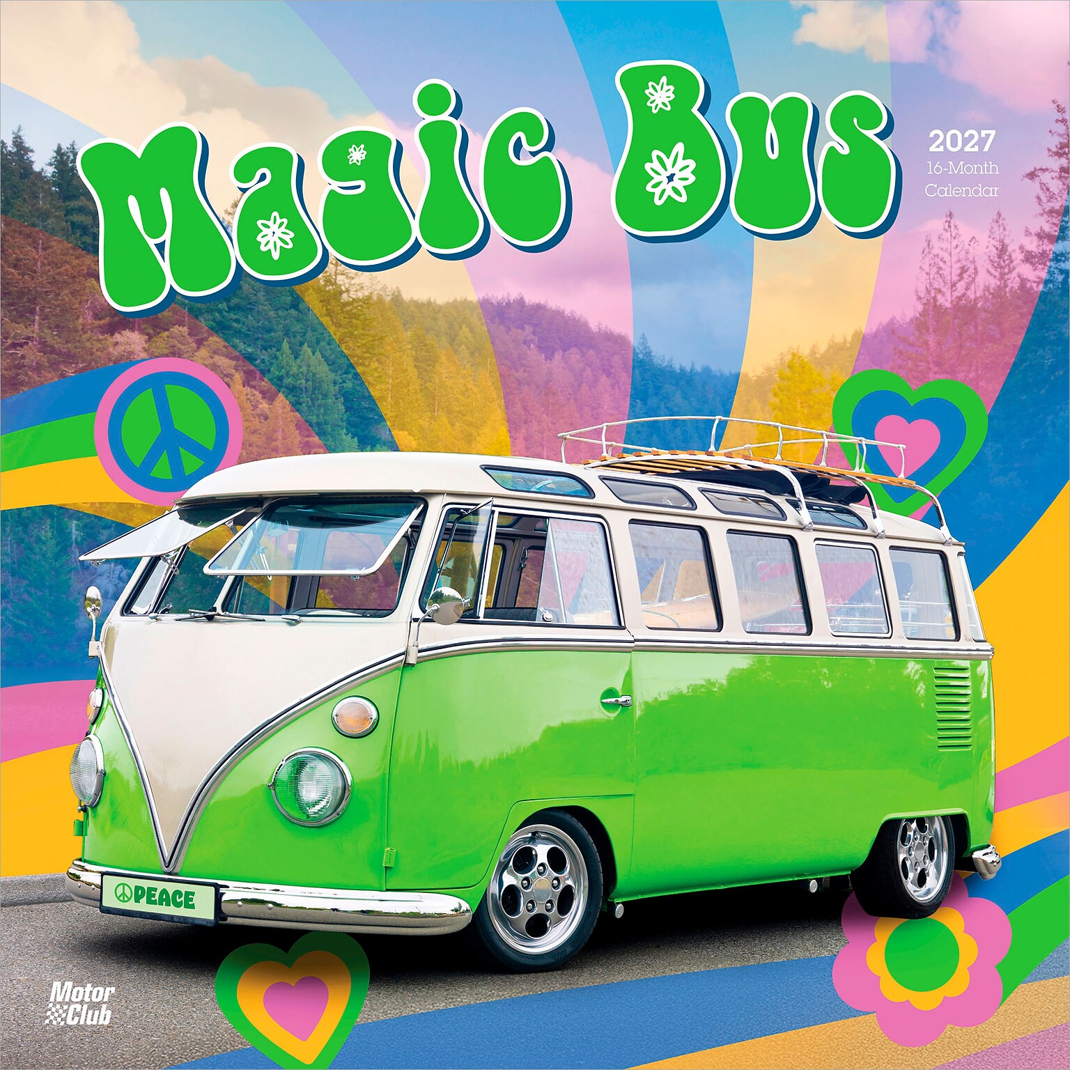 2027 BrownTrout Magic Bus 12 x 12 Monthly Wall Calendar (9798330711239)