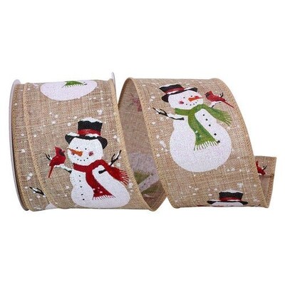 JAM Paper Ribbon, Snowman with Cardinal (52640348396)
