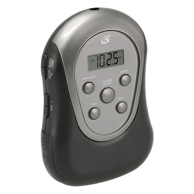 GPX R300 Portable AM/FM Armband Clock Radio, Silver/Black (GPXR300)